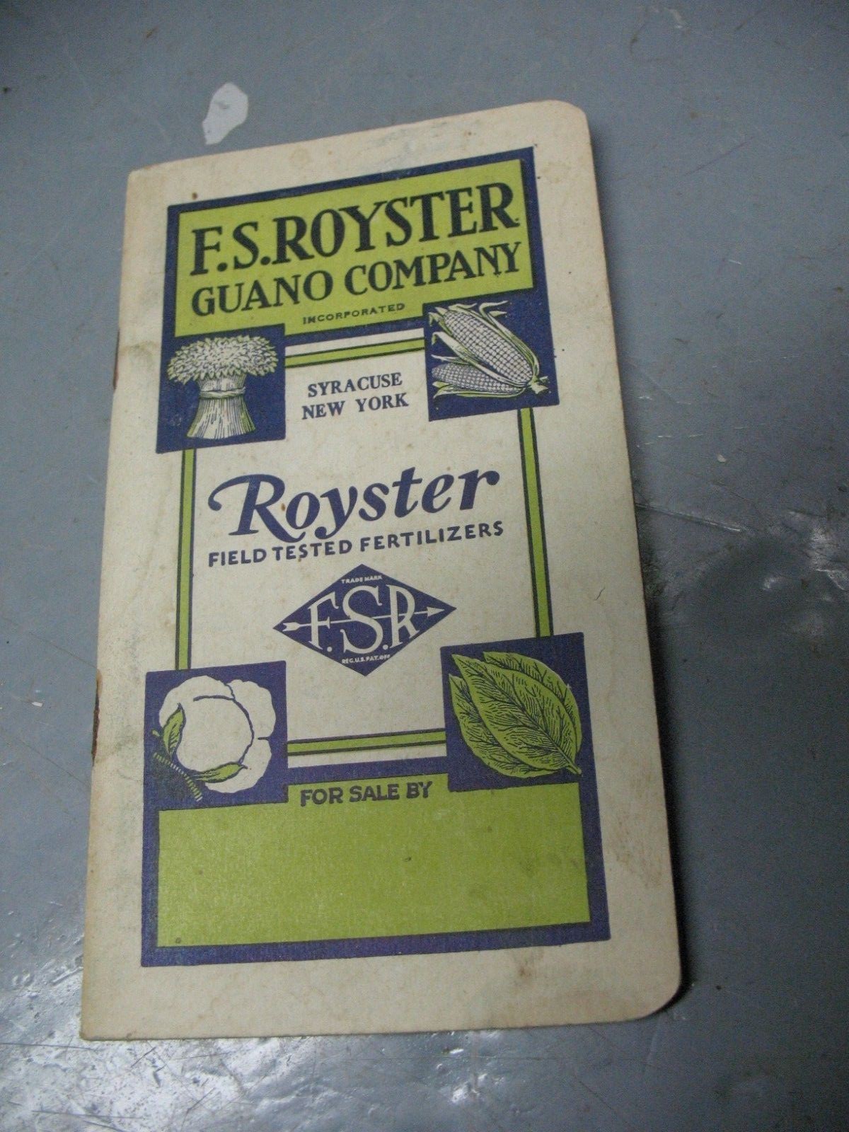 F. S. ROYSTER GUANO COMPANY POCKET MEMO ADVERTISEMENT BOOKLET 1934