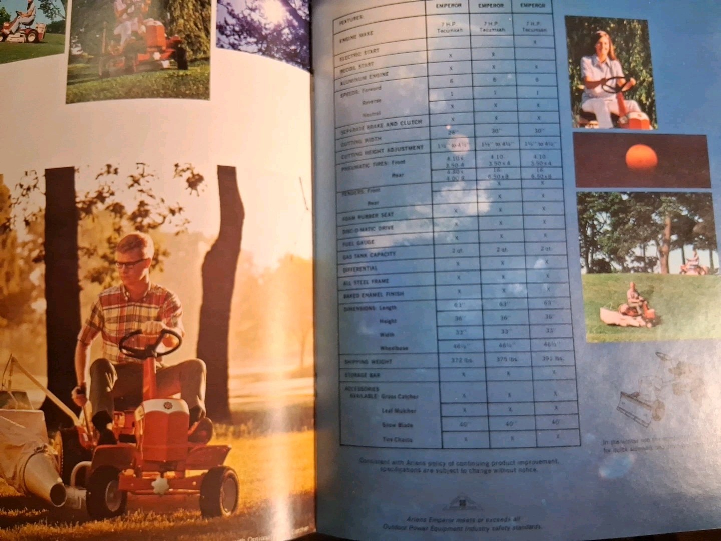 What’s new ariens 1971 lawn tractors booklet brochure Tillers Mowers Free Shippi