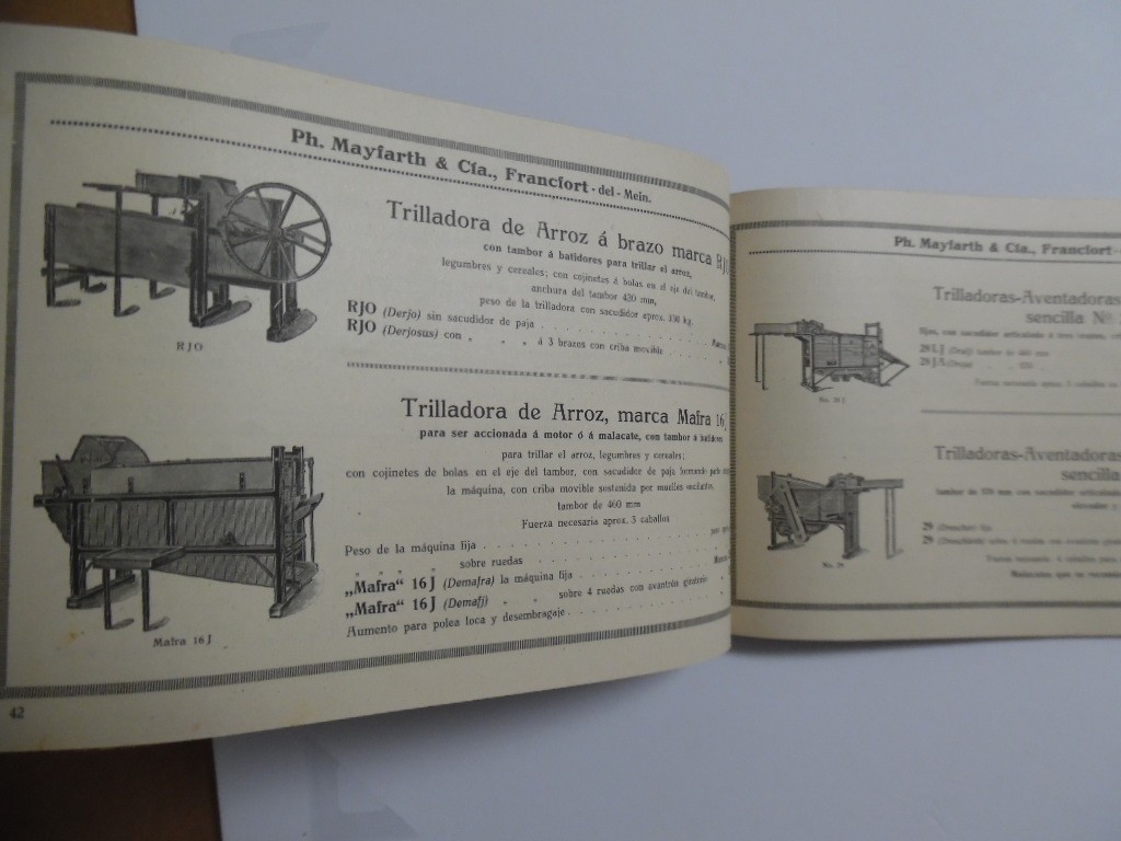 c.1922 Ph. Mayfarth & Co German Farm Implement Wine Press Export Catalog Antique