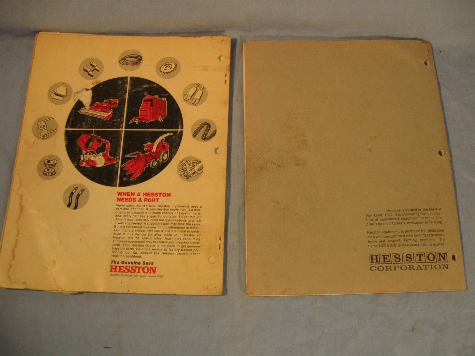Vintage Operator’s & Owner’s Manuals for the Hesston Row Harvester