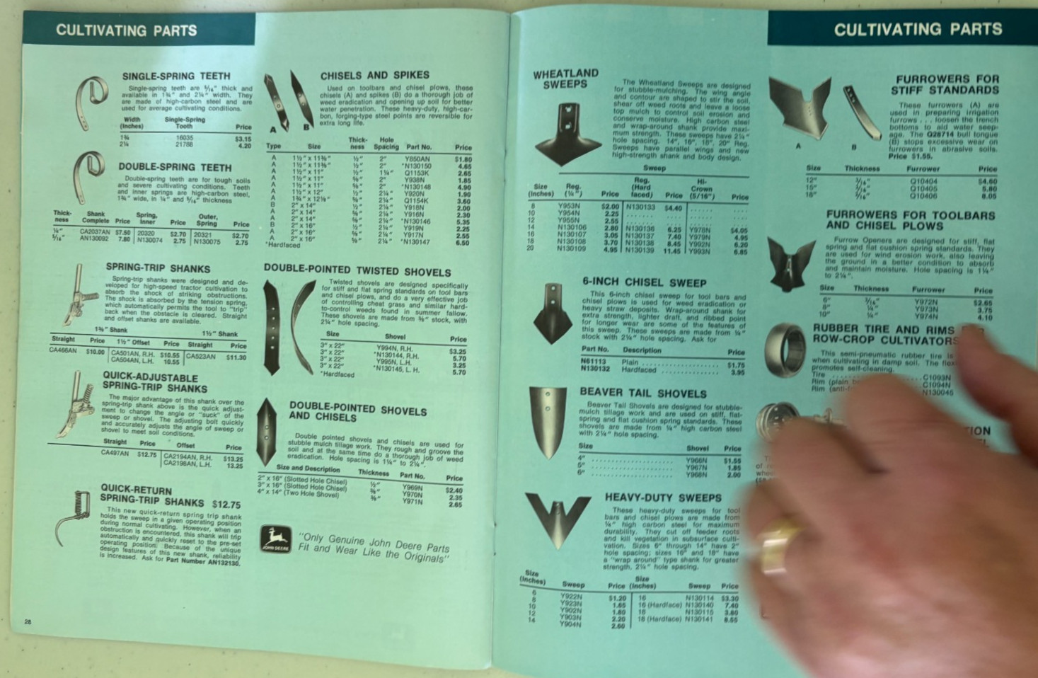 John Deere Parts Catalog For 1972 Brochure DCPA26
