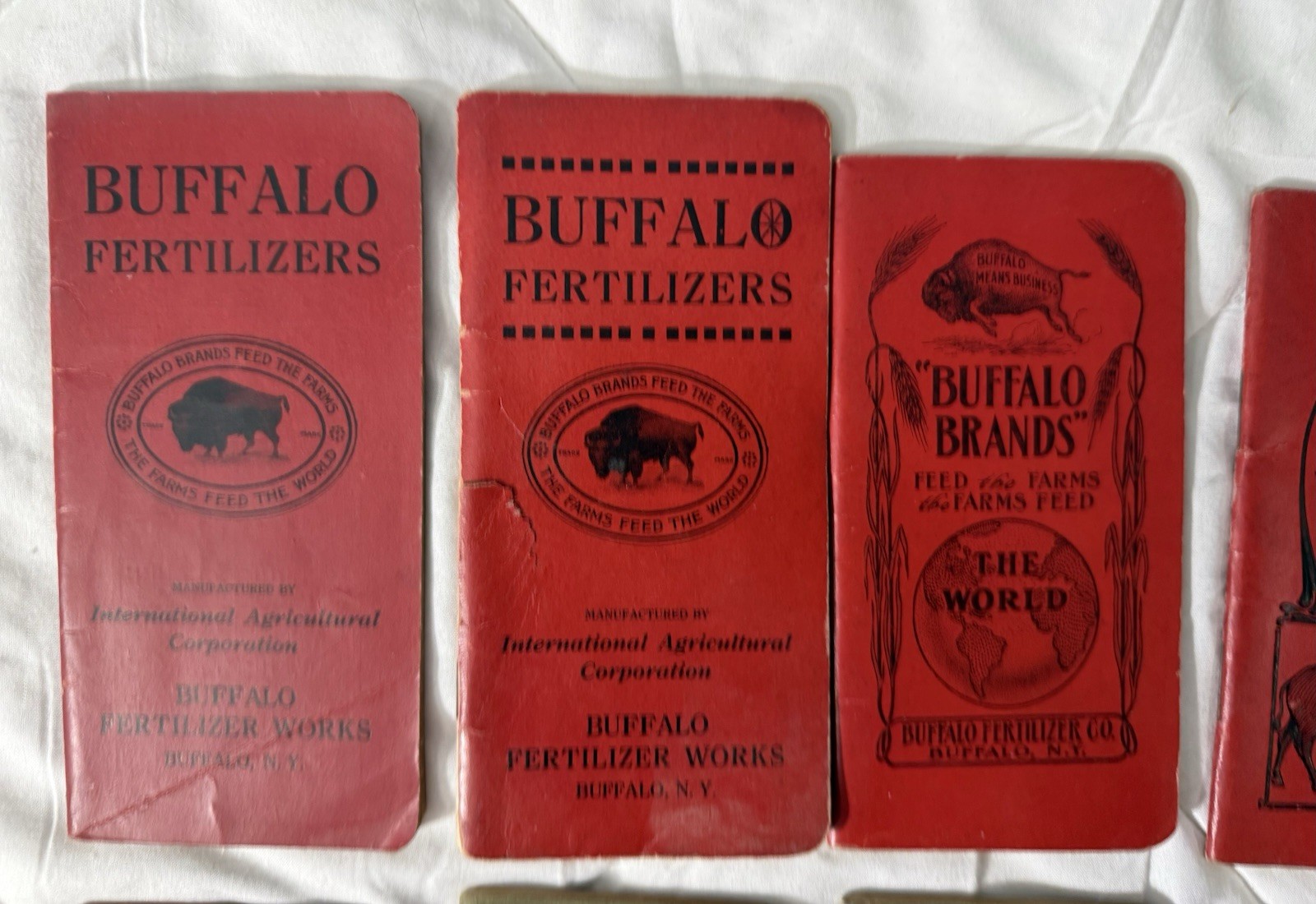 16 Lot of BUFFALO FERTILIZERS Advertising Memo Booklets, 1906-1926
