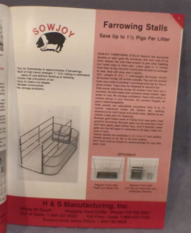 H&S Manufacturing, Inc. Sowjoy Product Line Catalog