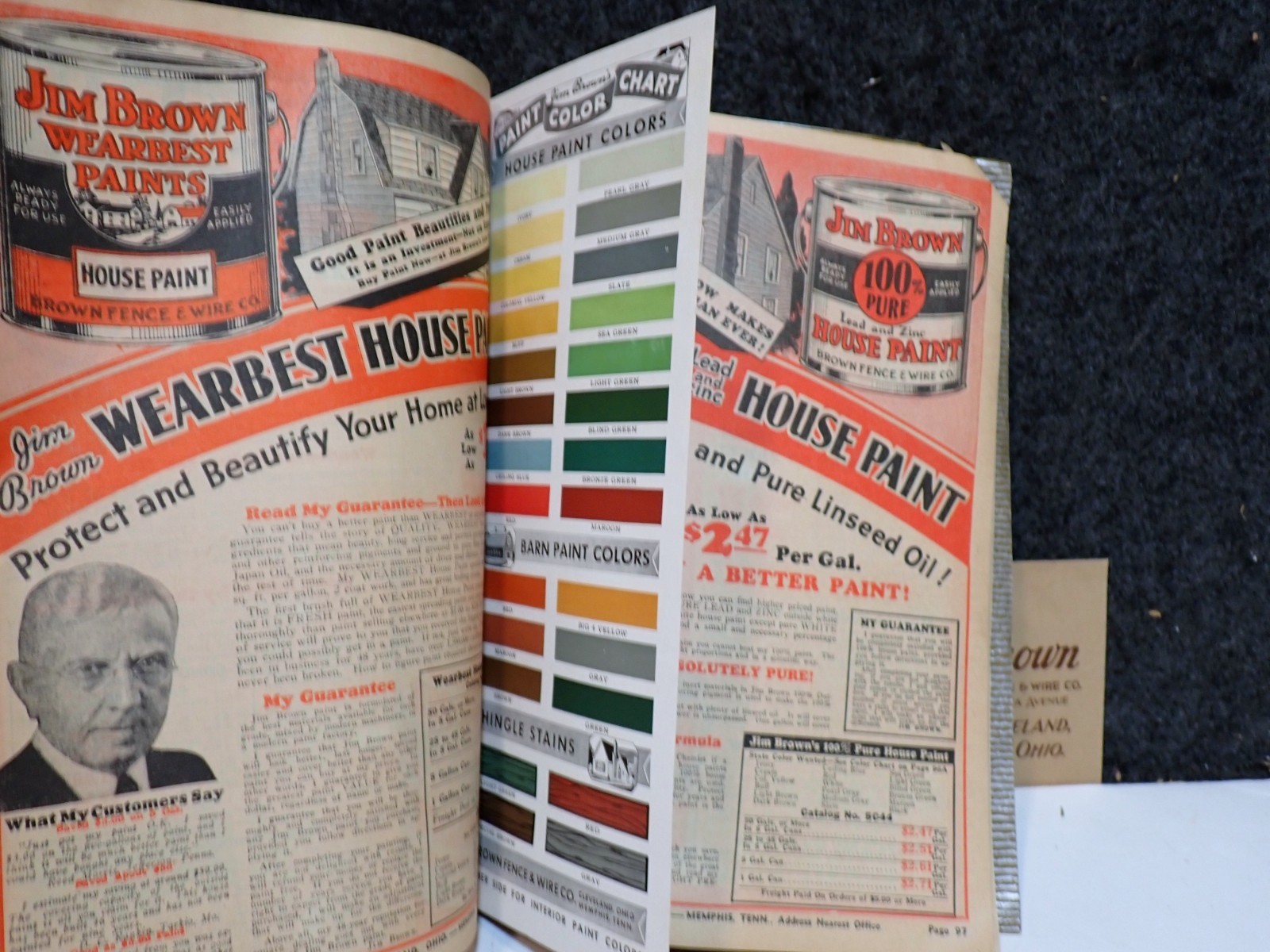 1937 JIM BROWN’S FENCE & BARB WIRE PAINT HORSE HARNESS STOVE FARMING CATALOG