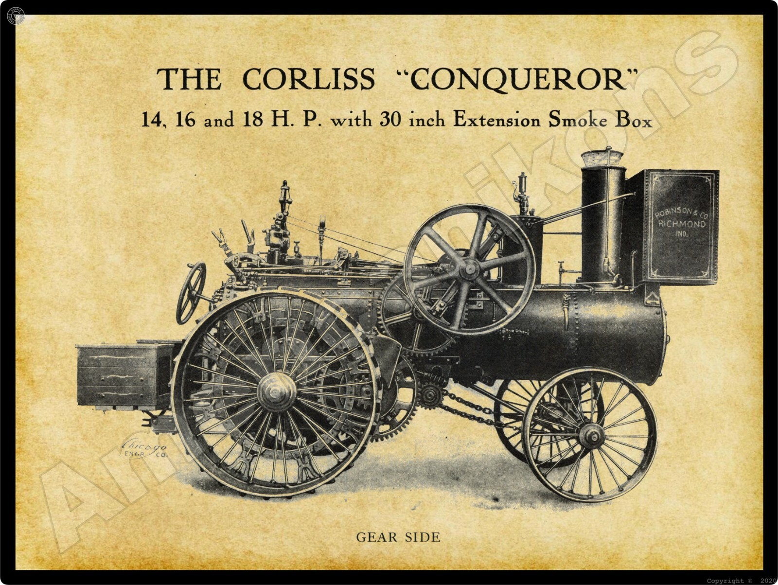 Robinson Conqueror Engine NEW Metal Sign – 24″x30″ USA STEEL XL Size 7 lbs