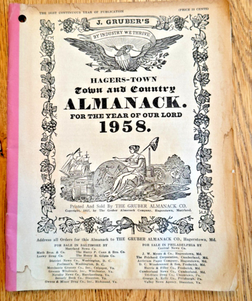 Lot of 19 John Baer’s Sons Agricultural Almanacs, Lancaster PA 1949-1976 Plus+