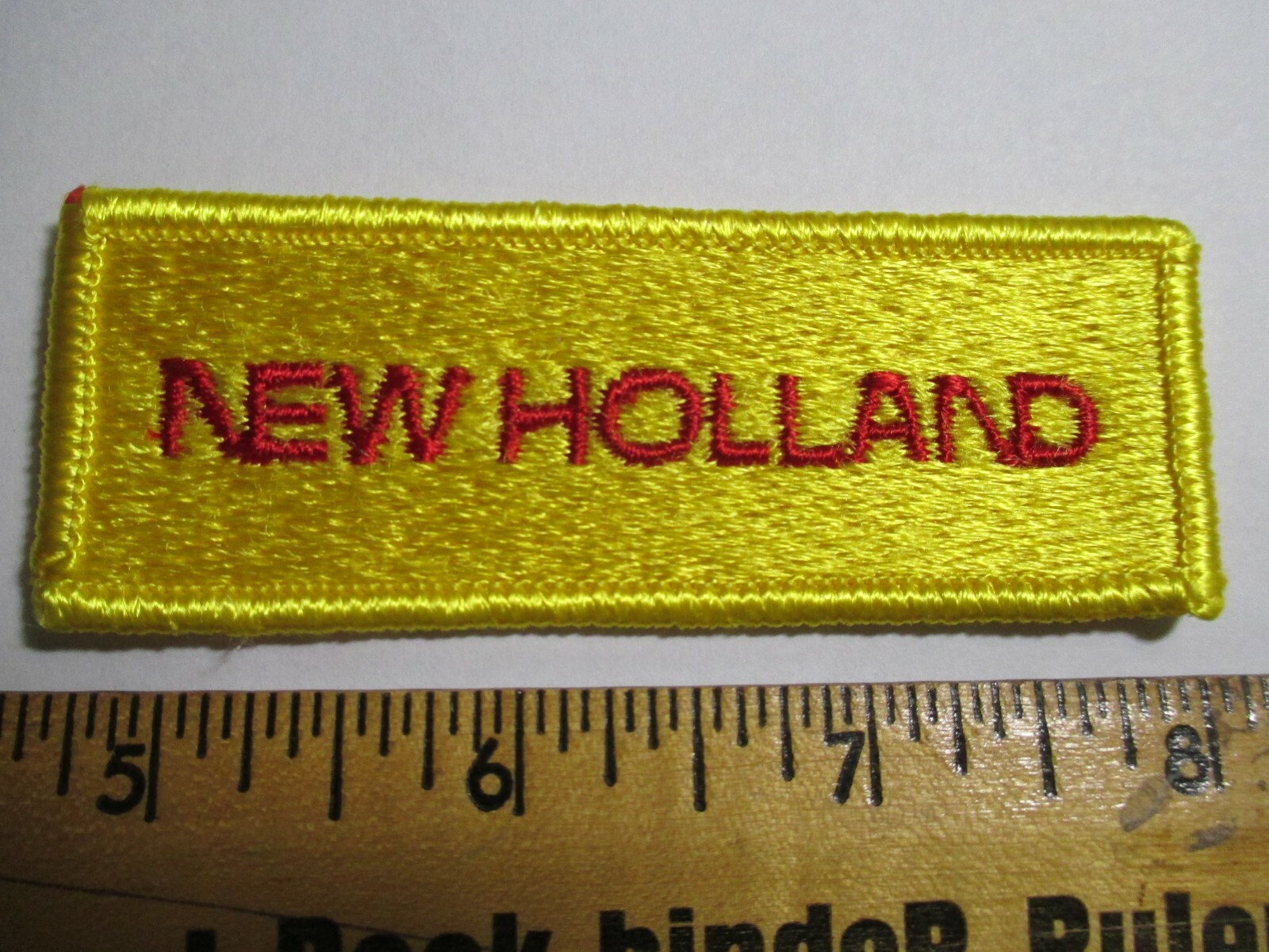 New Holland Patch Farm Equipment Tractor Agricultural Caterpillar Red Version