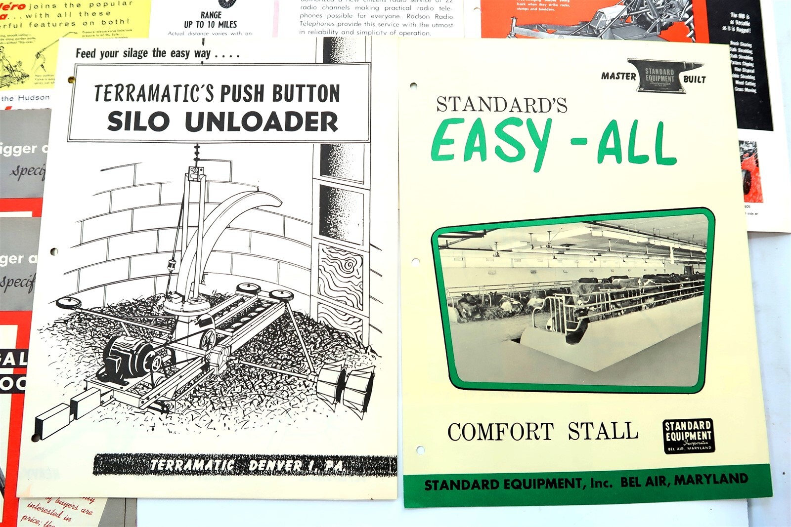 x21 Vintage 1950’s – 1960’s MIXED Brochures Tractors, Sprayers, Bailer, Cleaner