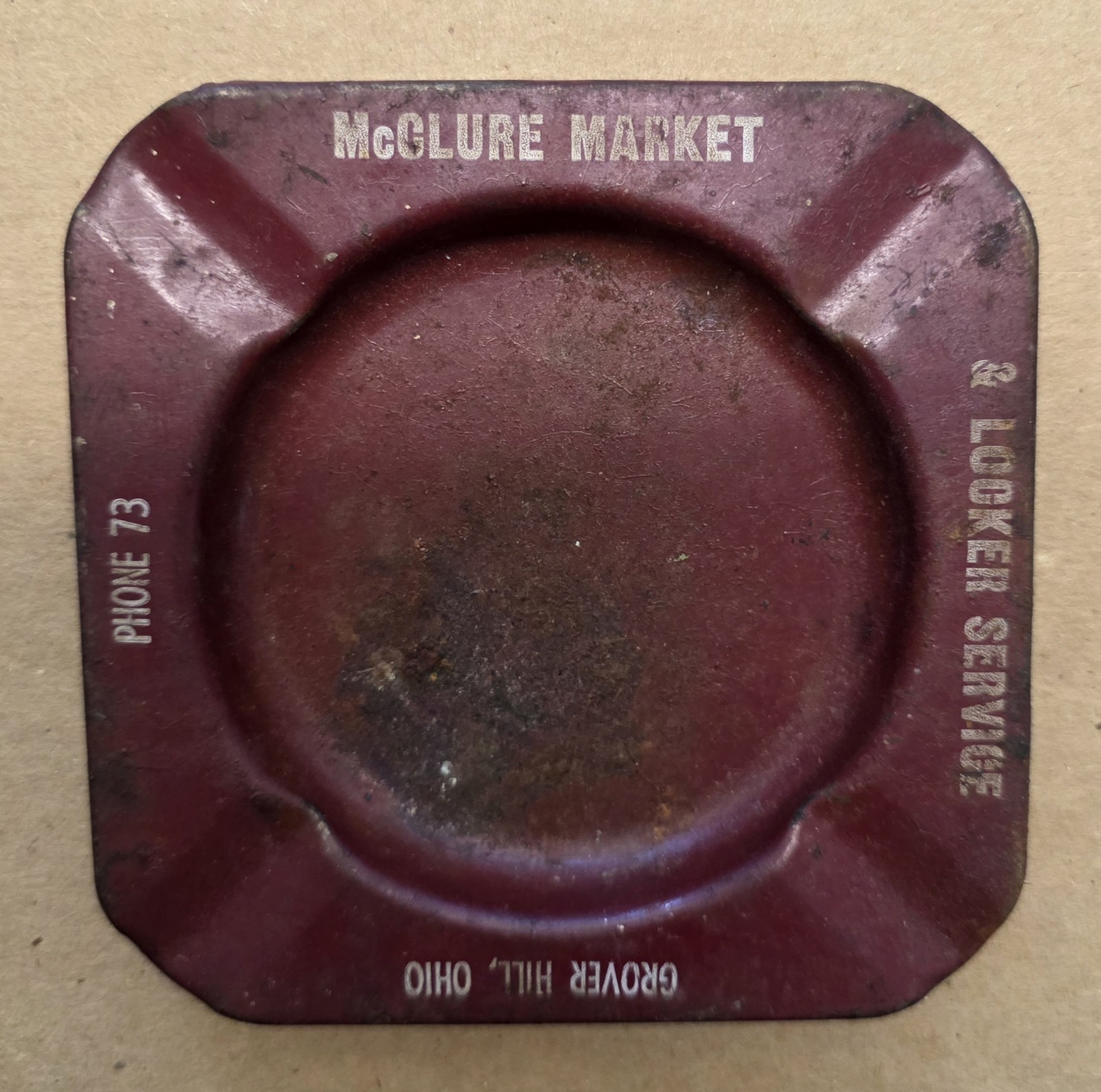McClure Market Farms Grover Hill, Ohio VTG FARMING Ashtray Fort Wayne Indiana