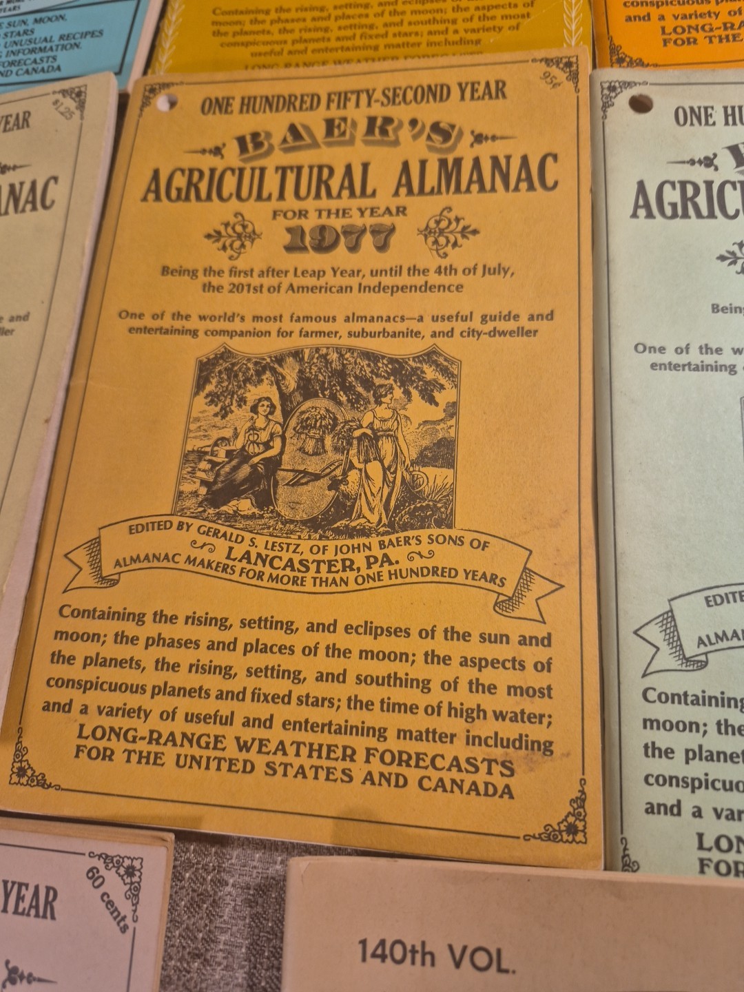 Vtg 8 John Baer’s Sons Agricultural Almanac Lancaster PA Farmers Almanac