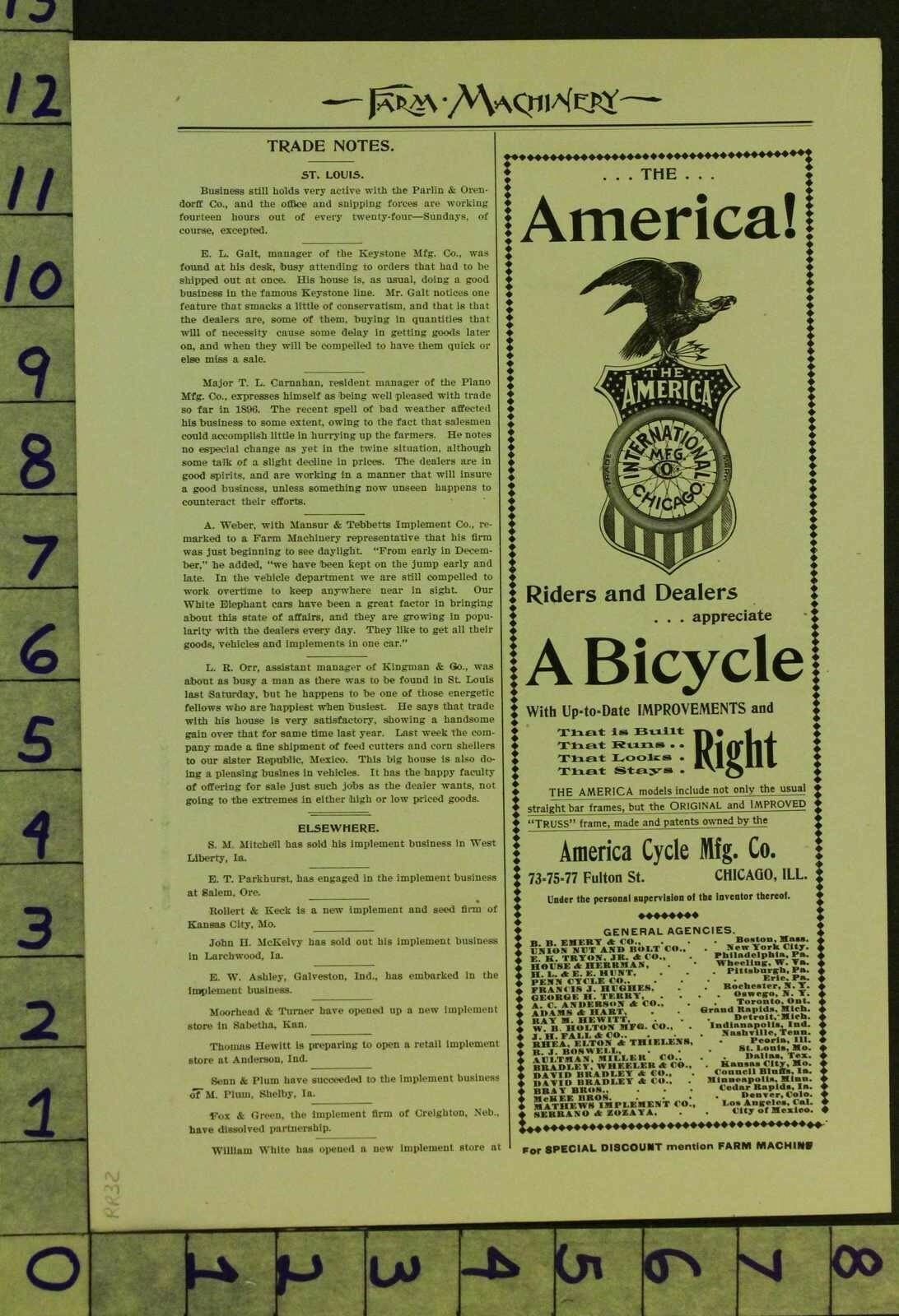 1896 AG FARM SPORT MONARCH BICYCLE ETHNIC EGYPT PYRAMID ANIMAL LION AD RR32