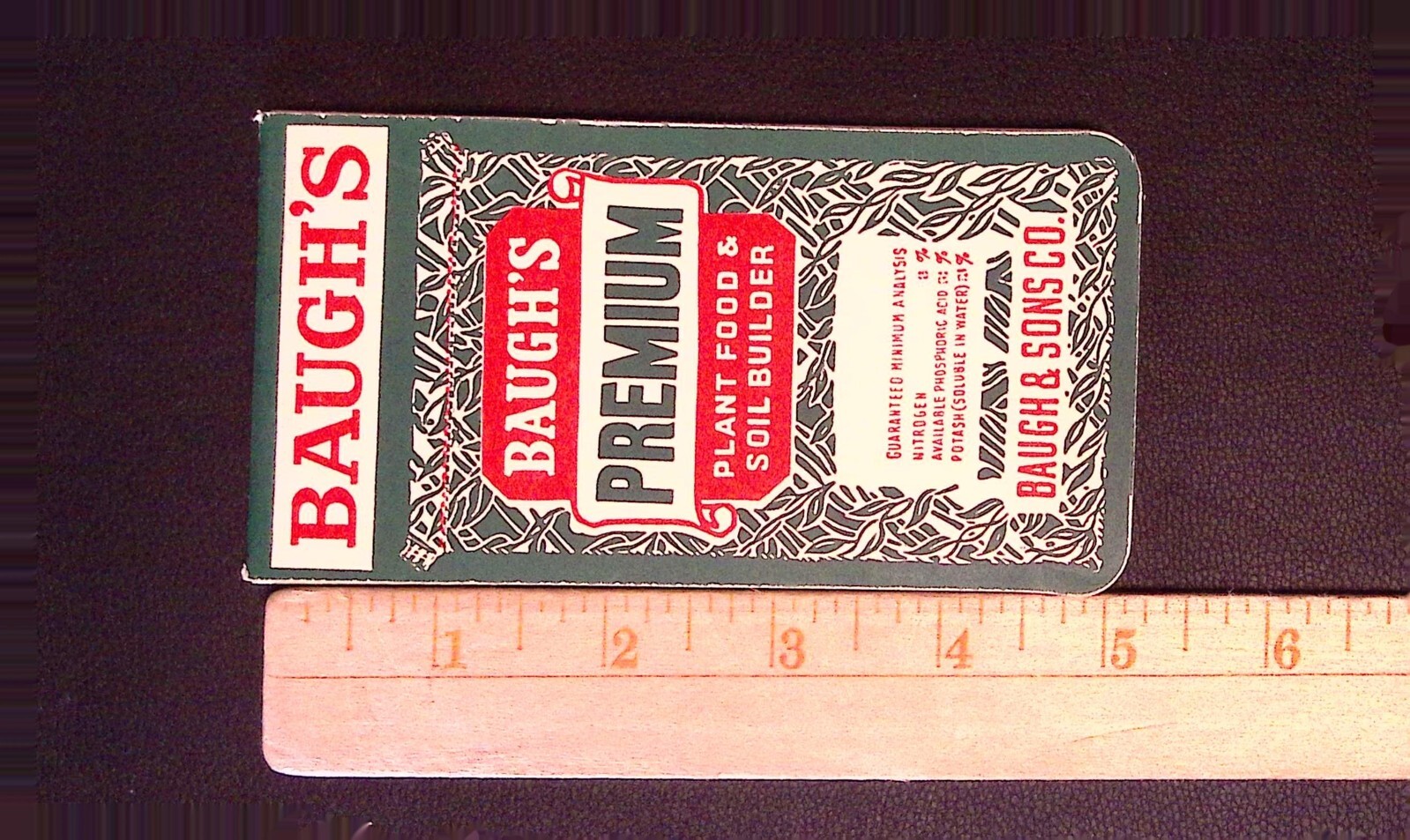Baugh’s Fertilizers Advertising Scratch Pad and Information