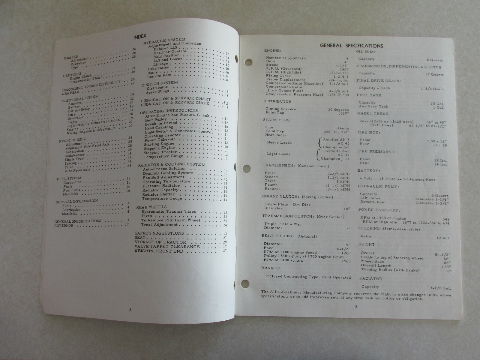 MBE79 Farm Manual Operating Instructions WD 45 Tractor Deutz Allis