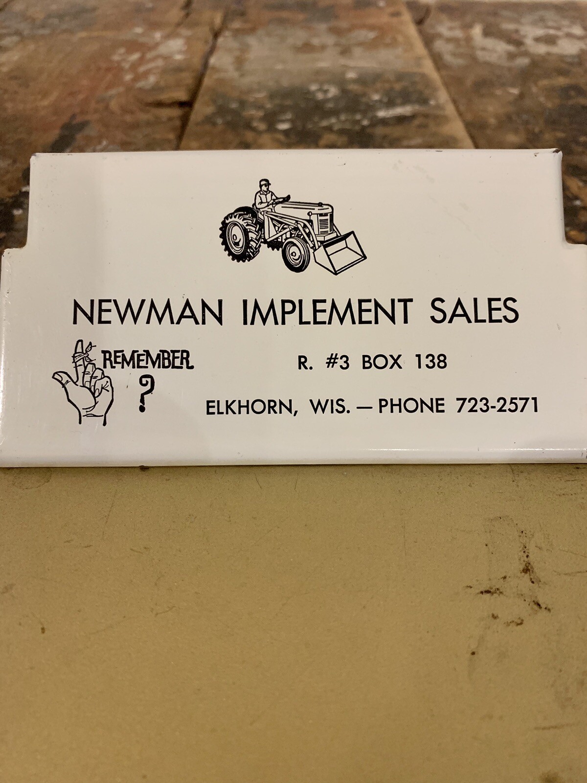 Newman Implement Sales Elkhorn Wisconsin Metal Advertising Clipboard
