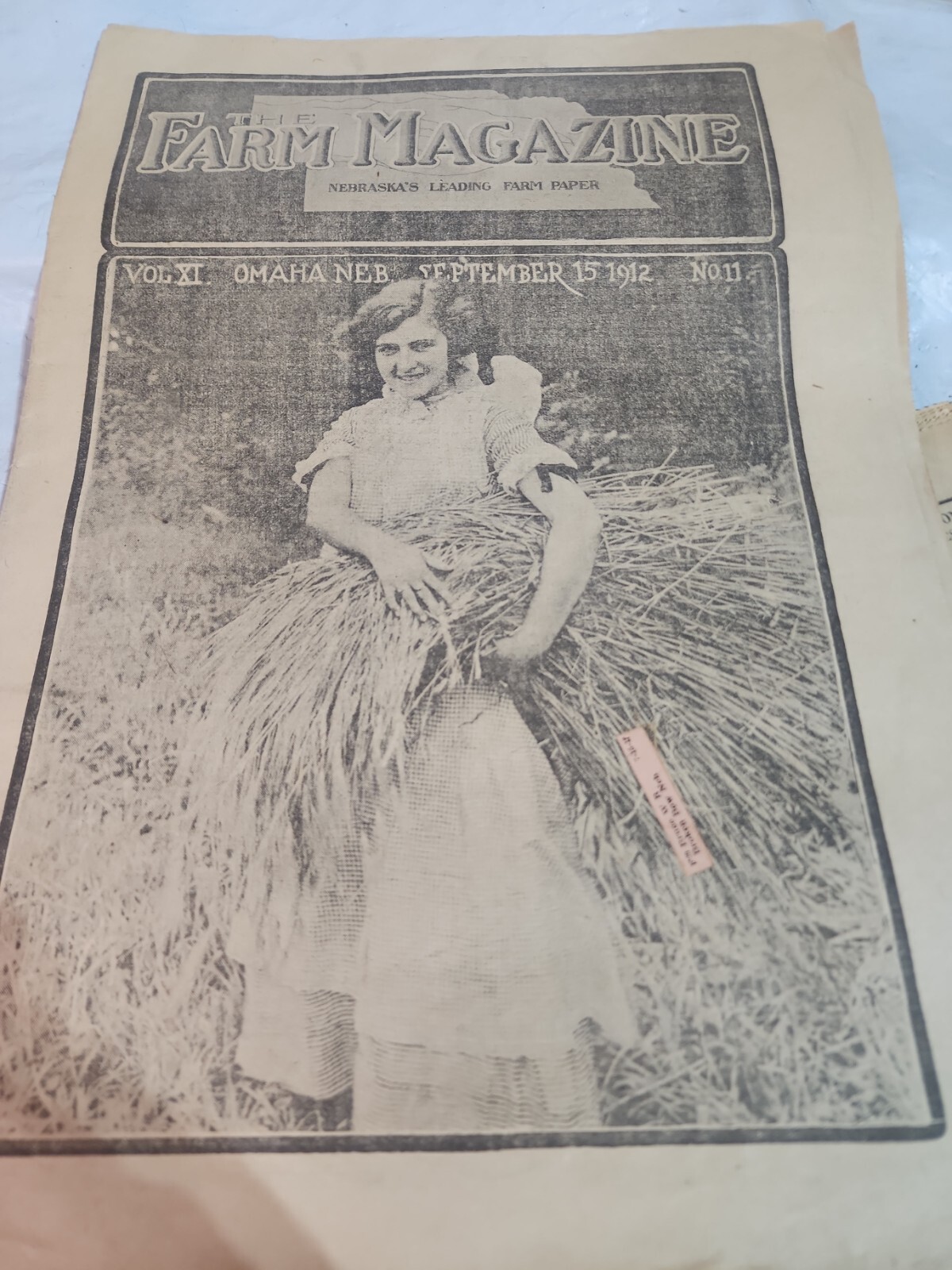 The Farm Magazine Newspaper Vol XI September 15, 1912 Illustrated Advertisements