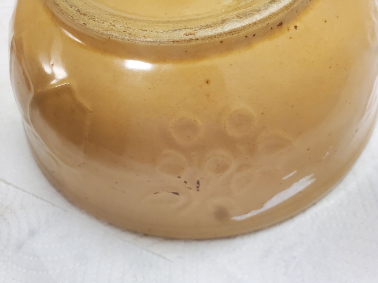 9″ Stoneware Bowl Co-op Grain And Product Company Ringstead Halfa Iowa Cracked