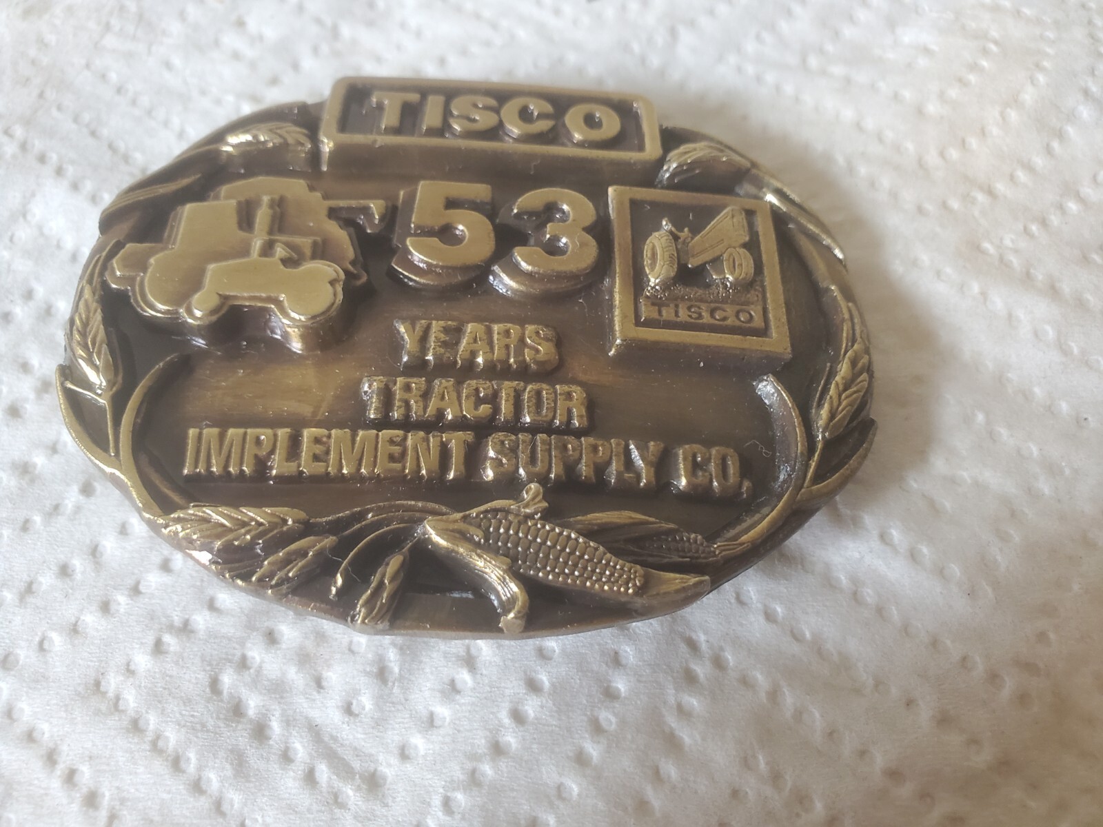 Metal Belt Buckle TISCO 53 Years Tractor Implement Supply Company