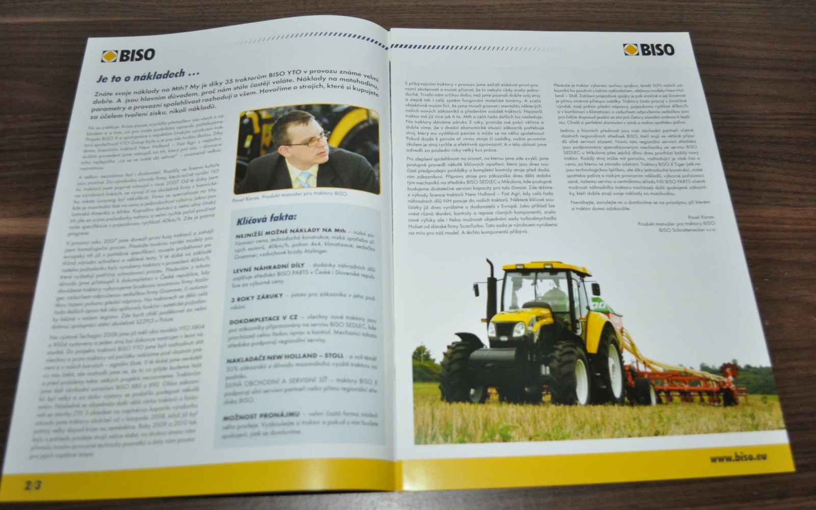Biso Tractor X Tiger 2011 Model Range Specification Brochure Prospekt