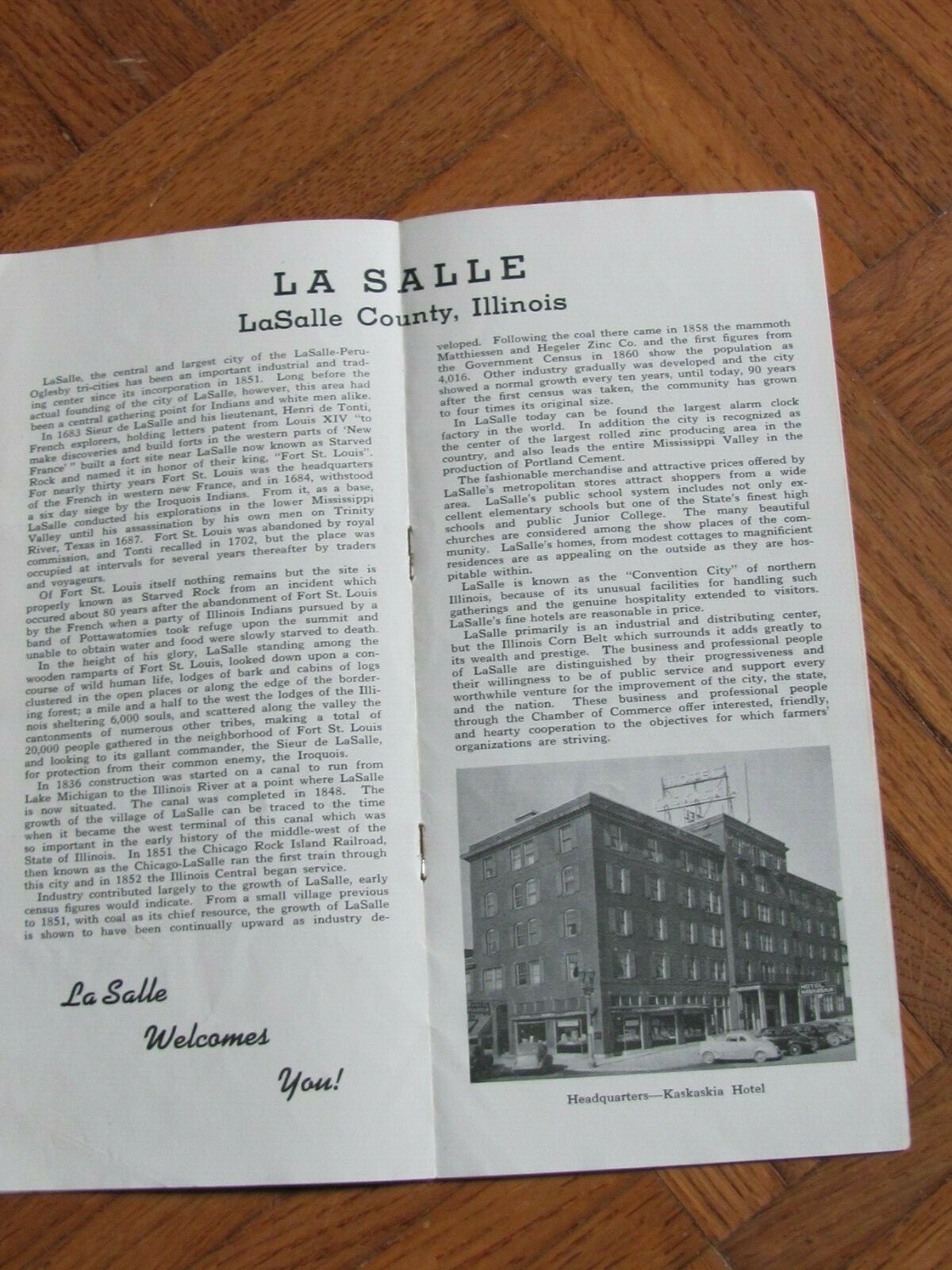 1941 ILLINOS FARMERS INSTITUTE CONVENTION LaSALLE BROCHURE , PROGRAM , CARD