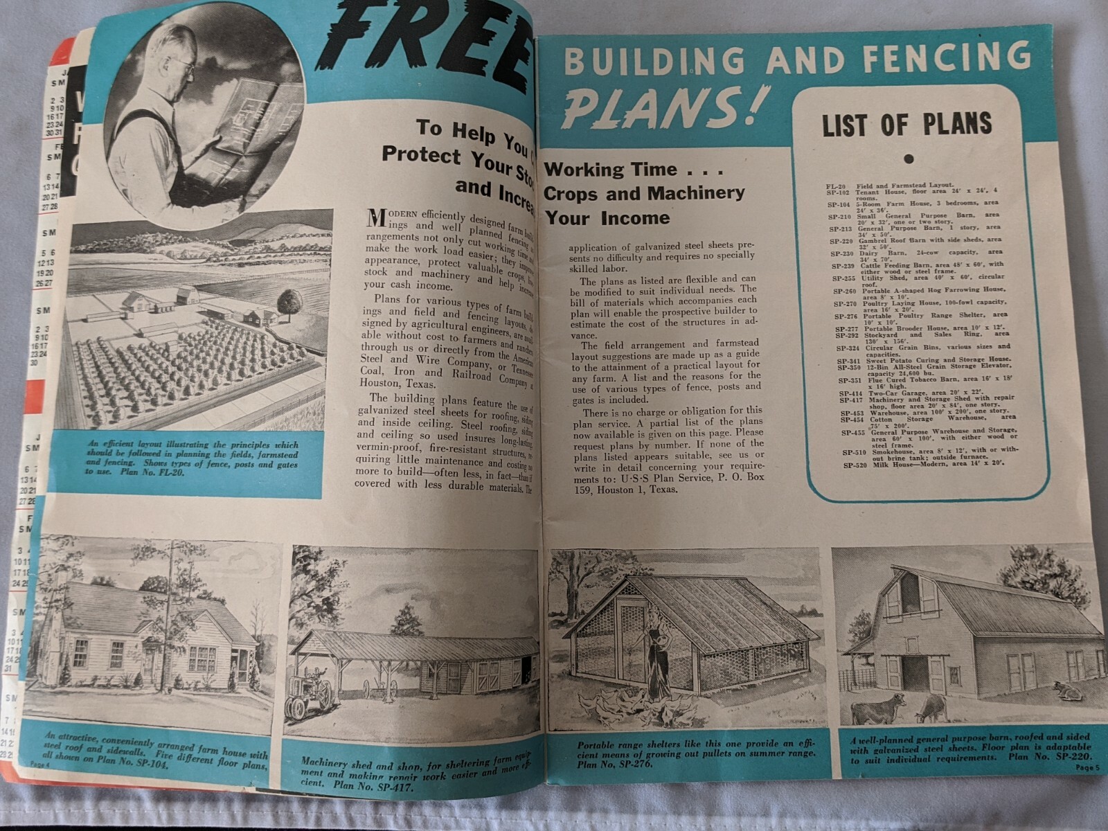 1944 USS Farmer’s & Rancher’s Handbook – Catalog Steel Products Fence Roof Nails