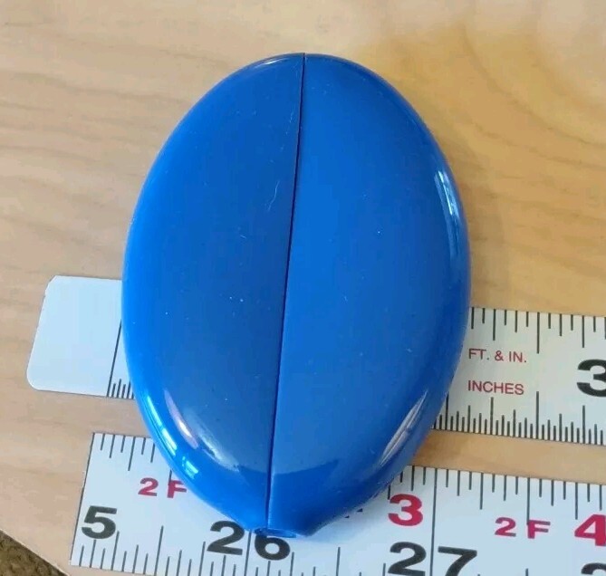 Marine Bank Watertown Vintage 1970’s Blue Oval Vinyl Coin Pouch