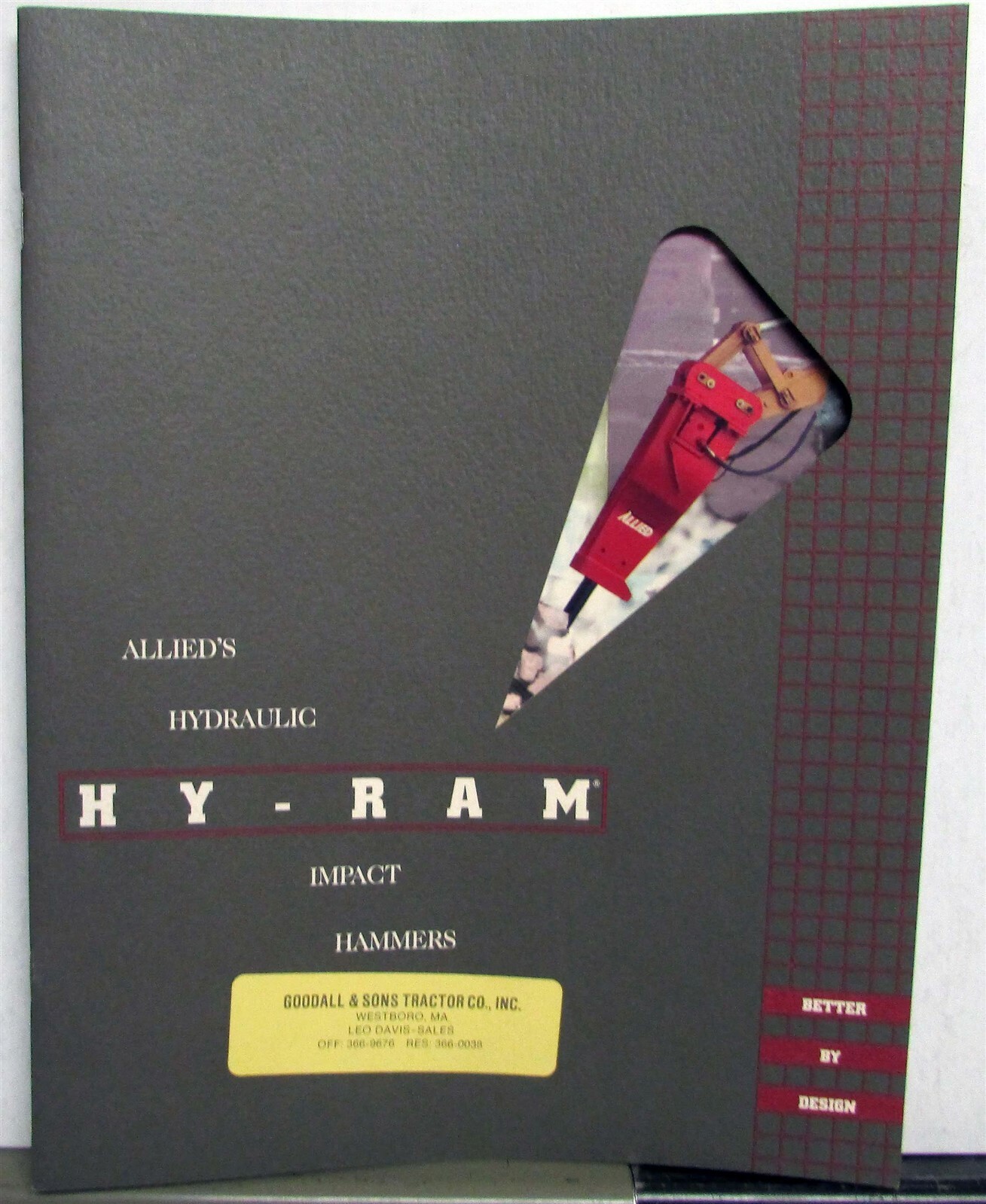 1990 Allied HY-RAM Impact Hammers Construction Sales Brochure