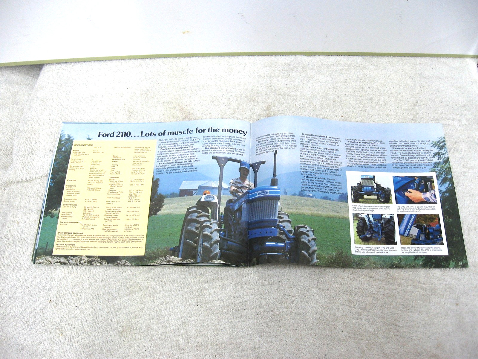 VINTAGE 1987 FORD TRACTOR 32 – 52 HP BROCHURE 2810 2910 3910 4610