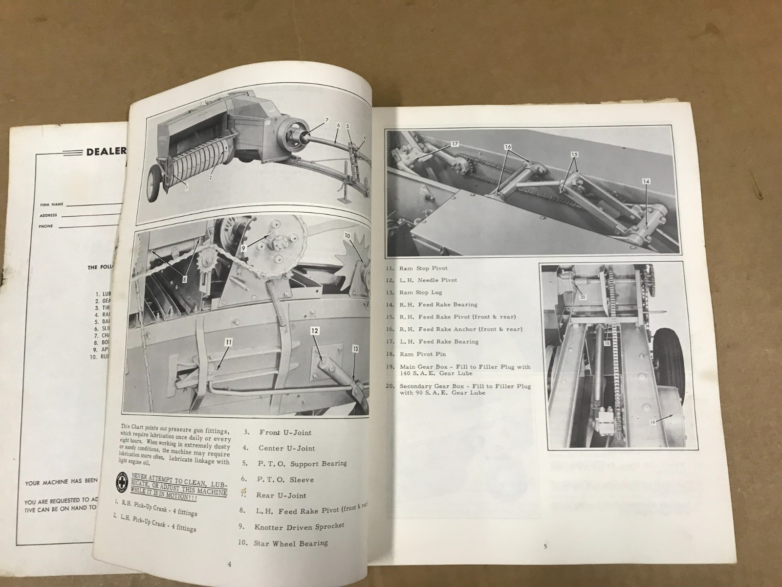 Vintage Allis-Chalmers Model 303 Bale Chief Operating Instructions Manual