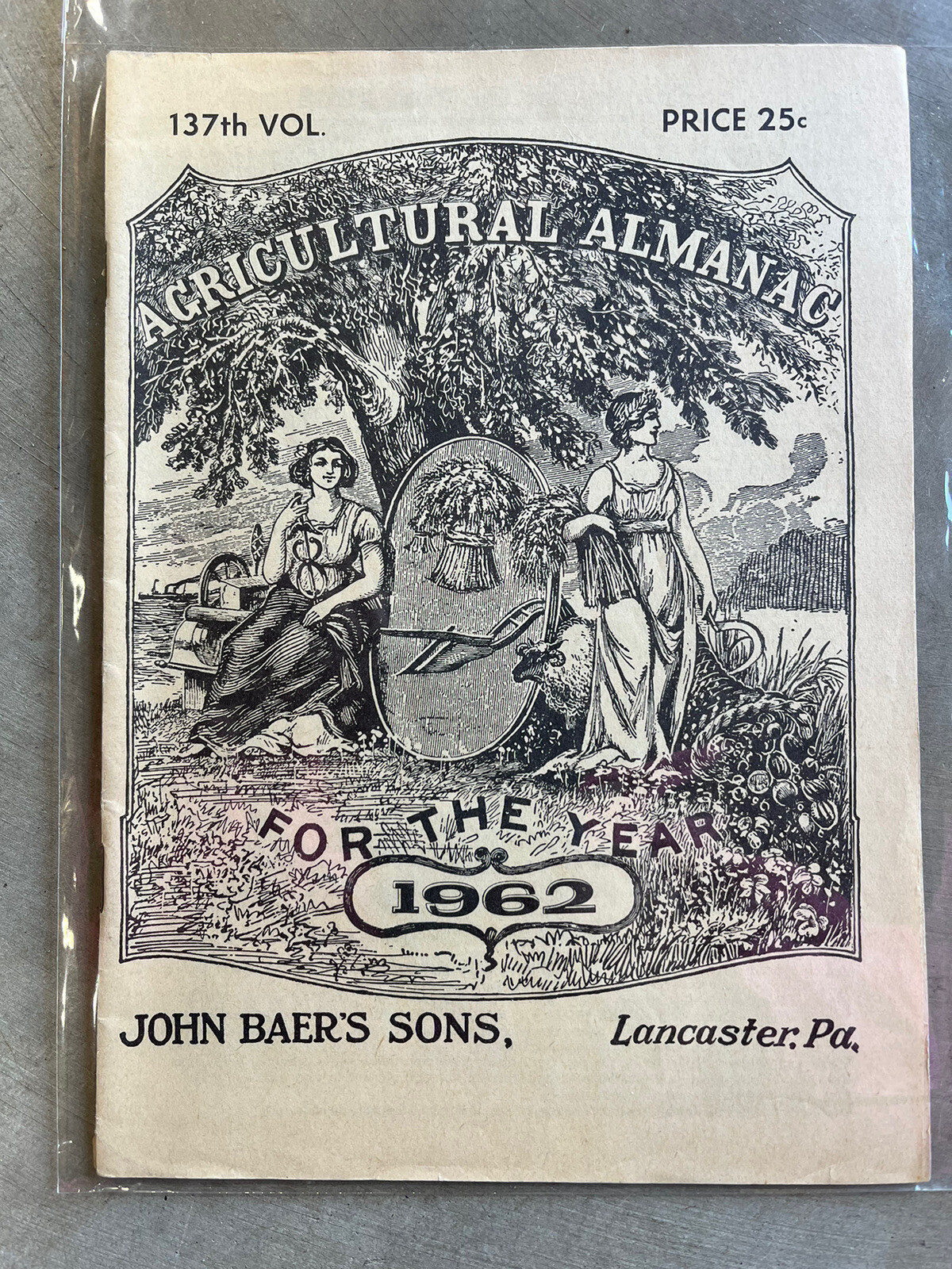 VINTAGE FARMERS AGRICULTURAL ALMANACS, BAER’S LANCASTER PA 1962