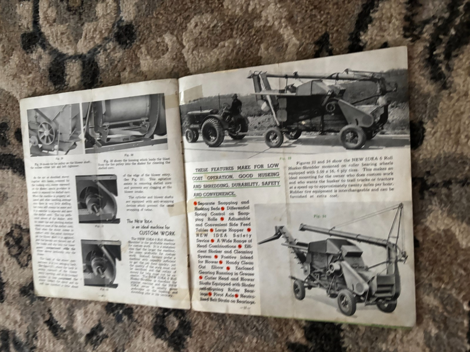 New Idea 6 Roll & Husker Shredder For 1937 Brochure DCPA26