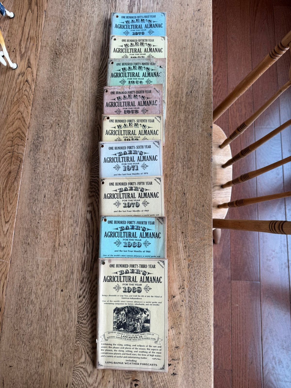 Lot of 19 John Baer’s Sons Agricultural Almanacs, Lancaster PA 1949-1976 Plus+