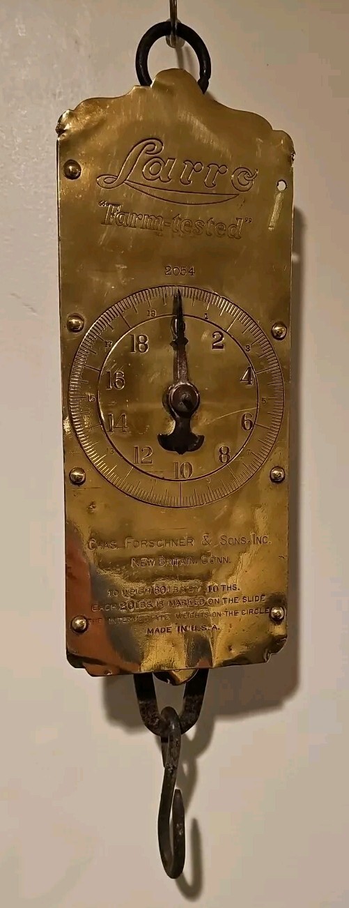 Larro Brass Hanging Dairy ‘Farm Tested’ Scale
