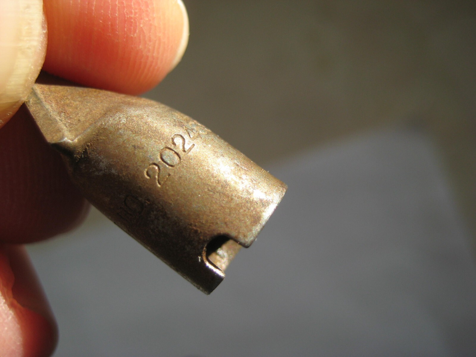 Vintage 1930’s Livestock Nose Piercing Cap, Patent No. 2024699