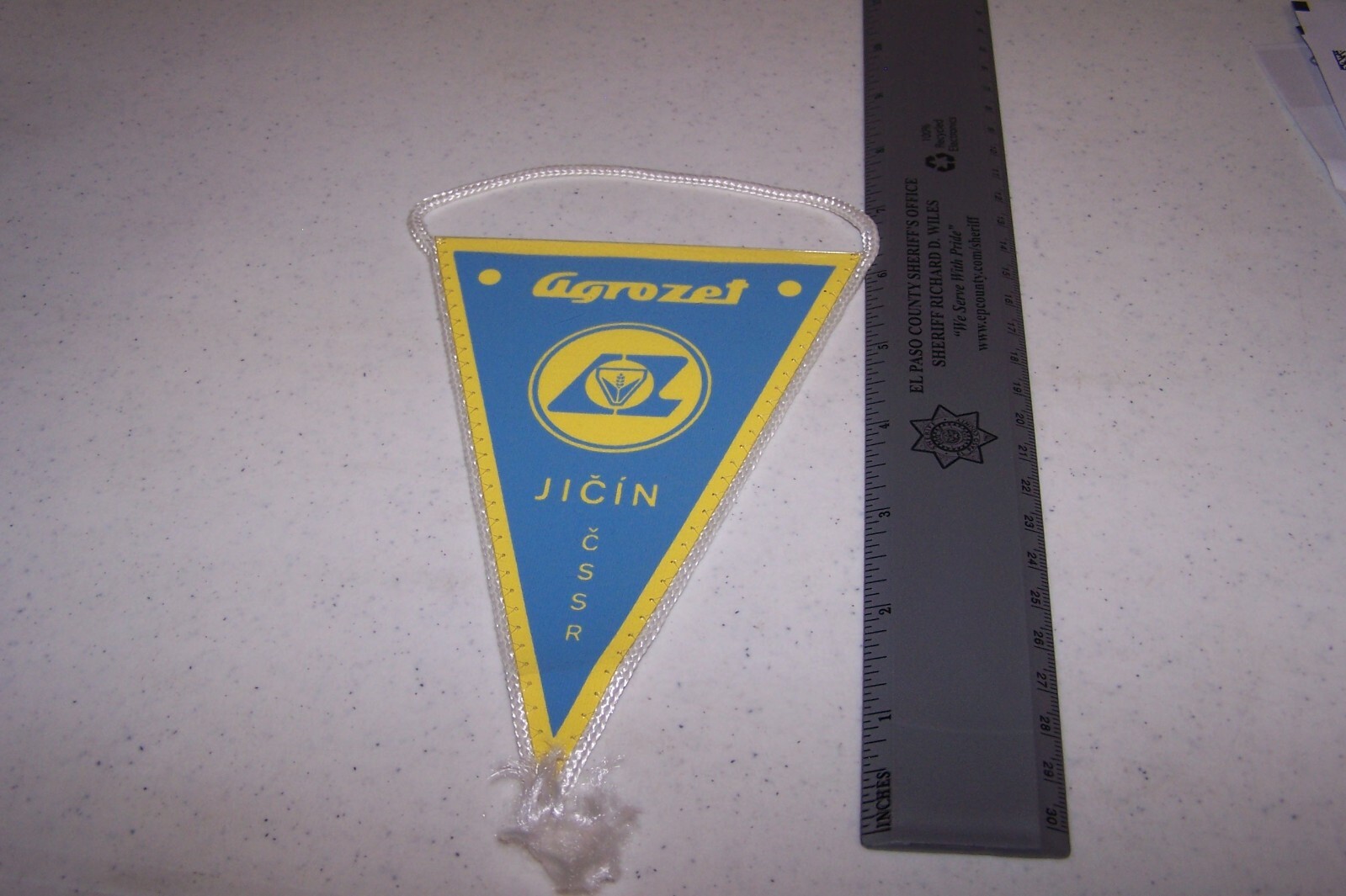 Agrozet Jicin Koncernovy Podnik CSSR Hanging Tractor Banner NEW Collectible Mini