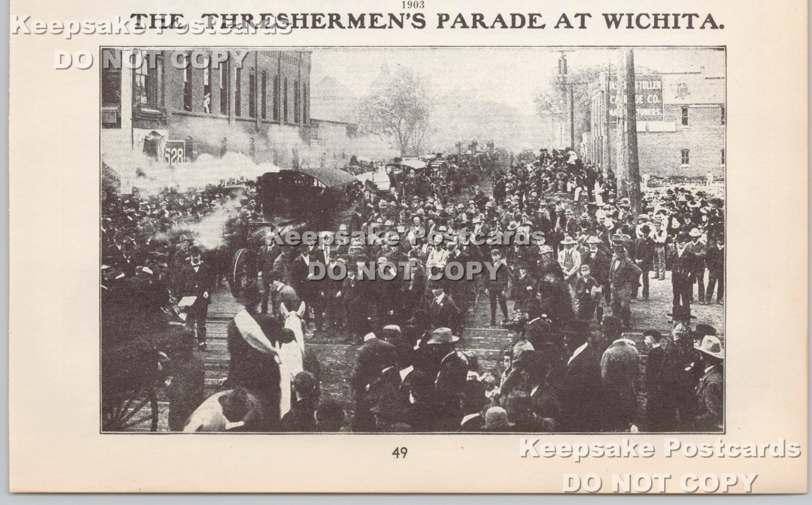 Robinson & Co. Steam Engine & Threshermen’s Parade Wichita KS 1903 Farm Print Ad