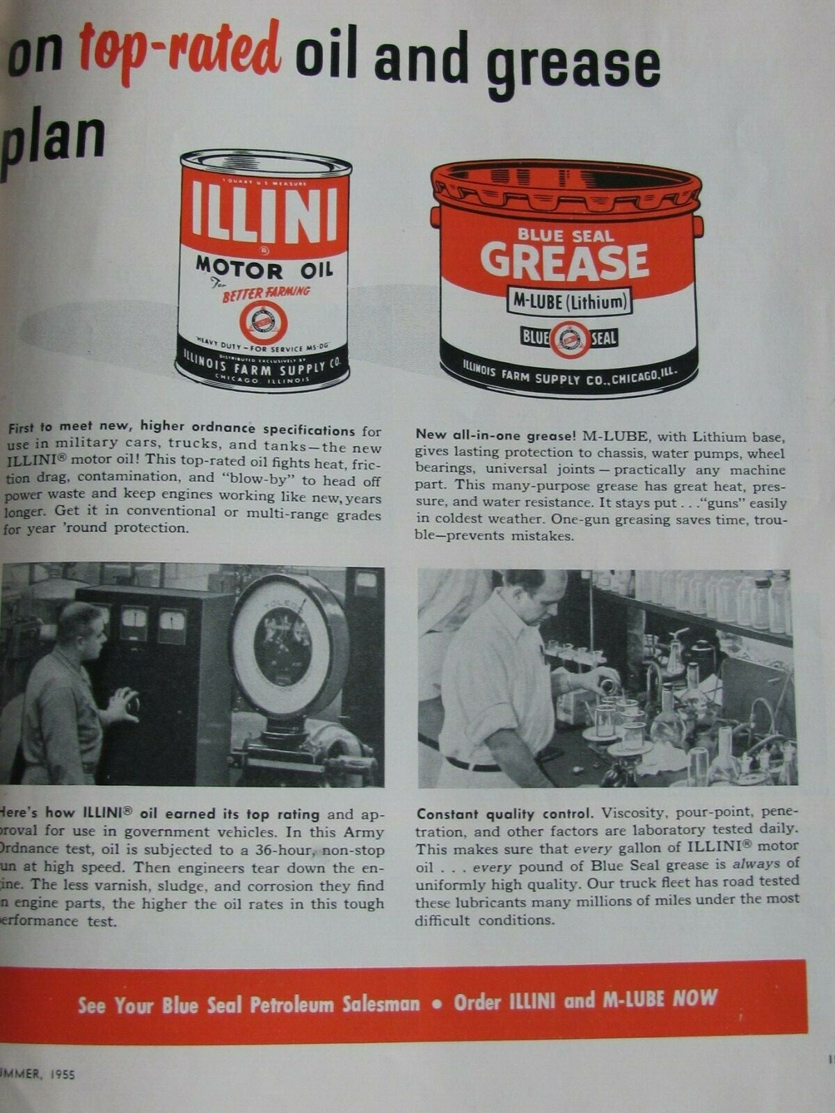 1955 MAGAZINE MERCER SERVICE CO ALEDO ILLINOIS FARM BUREAU