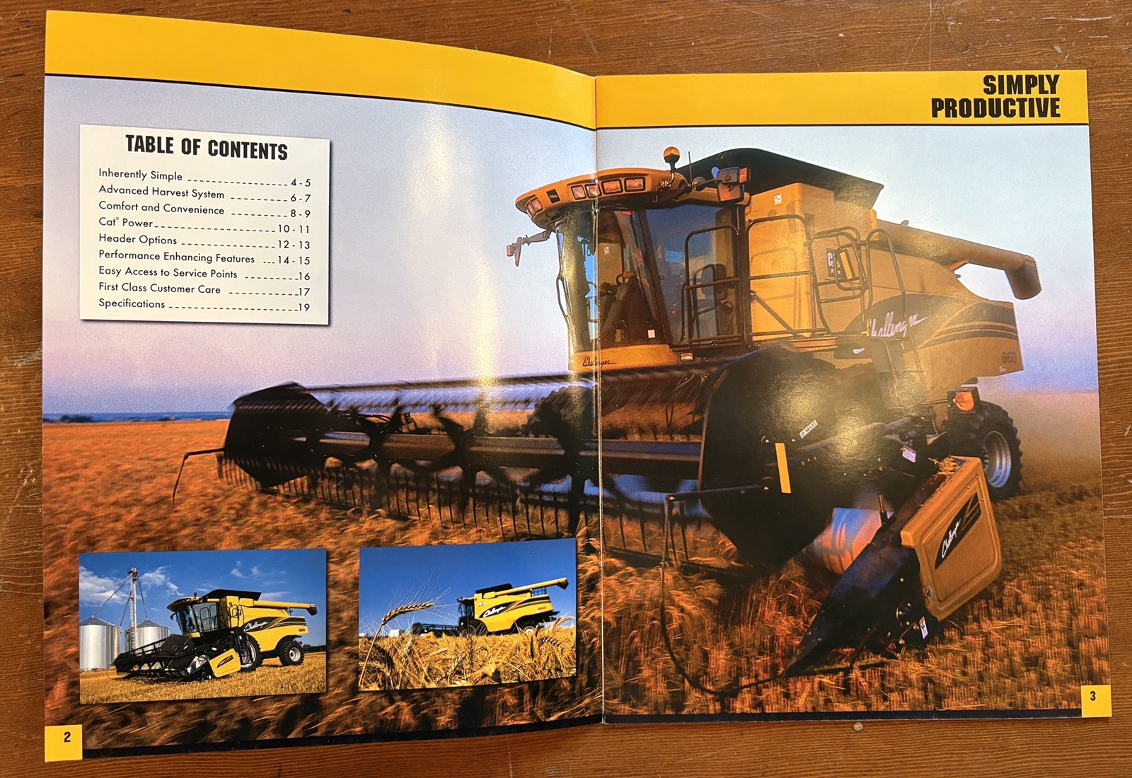 Challenger Rotary Combines Sales Brochure Serious Machinery Advertising 2003