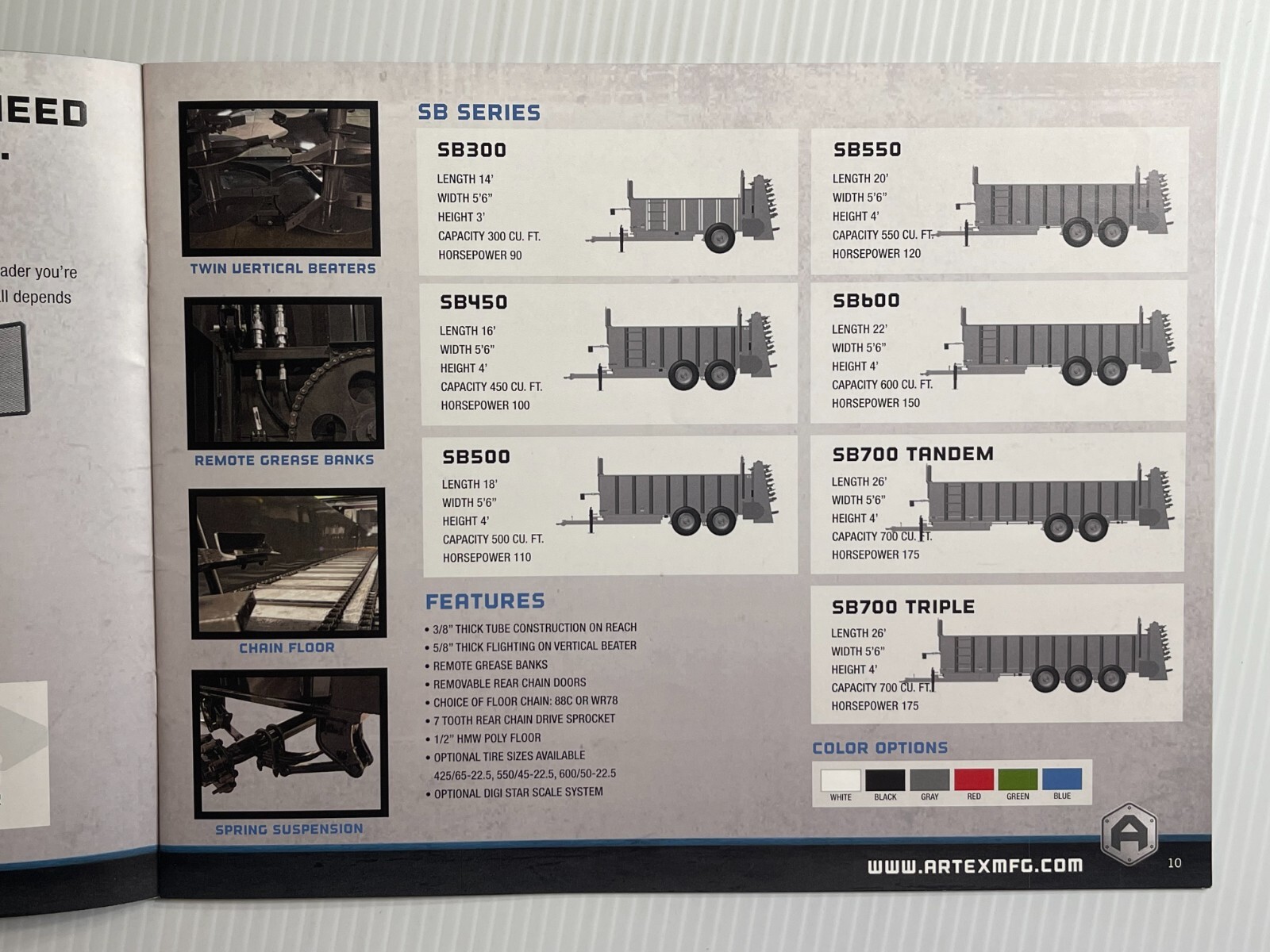 ARTEX Spreaders Sales Brochure *2010s* (Showroom Sales Book) *30 Pages*