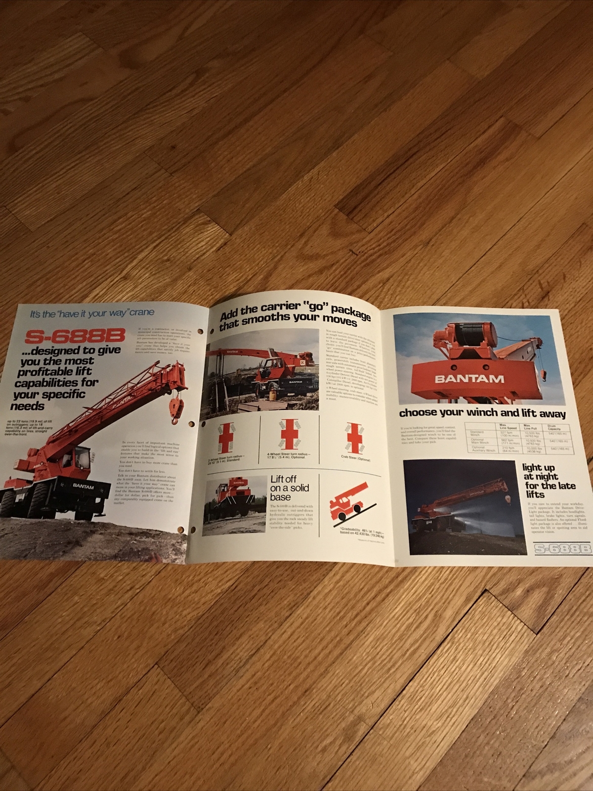 Original Koehring Bantam S688B rough terrain crane dealer sales brochure