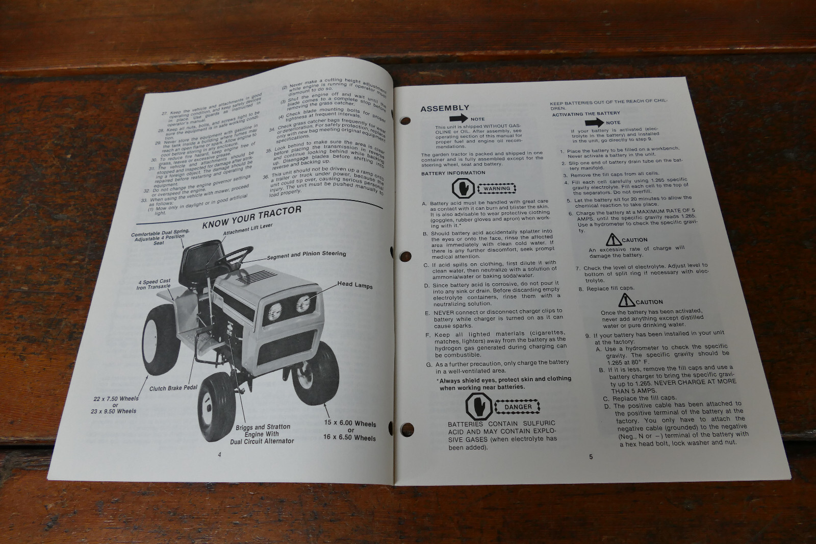 1983 Coast to Coast Owner’s Manual 16 HP Garden Tractor Model # 481-3838