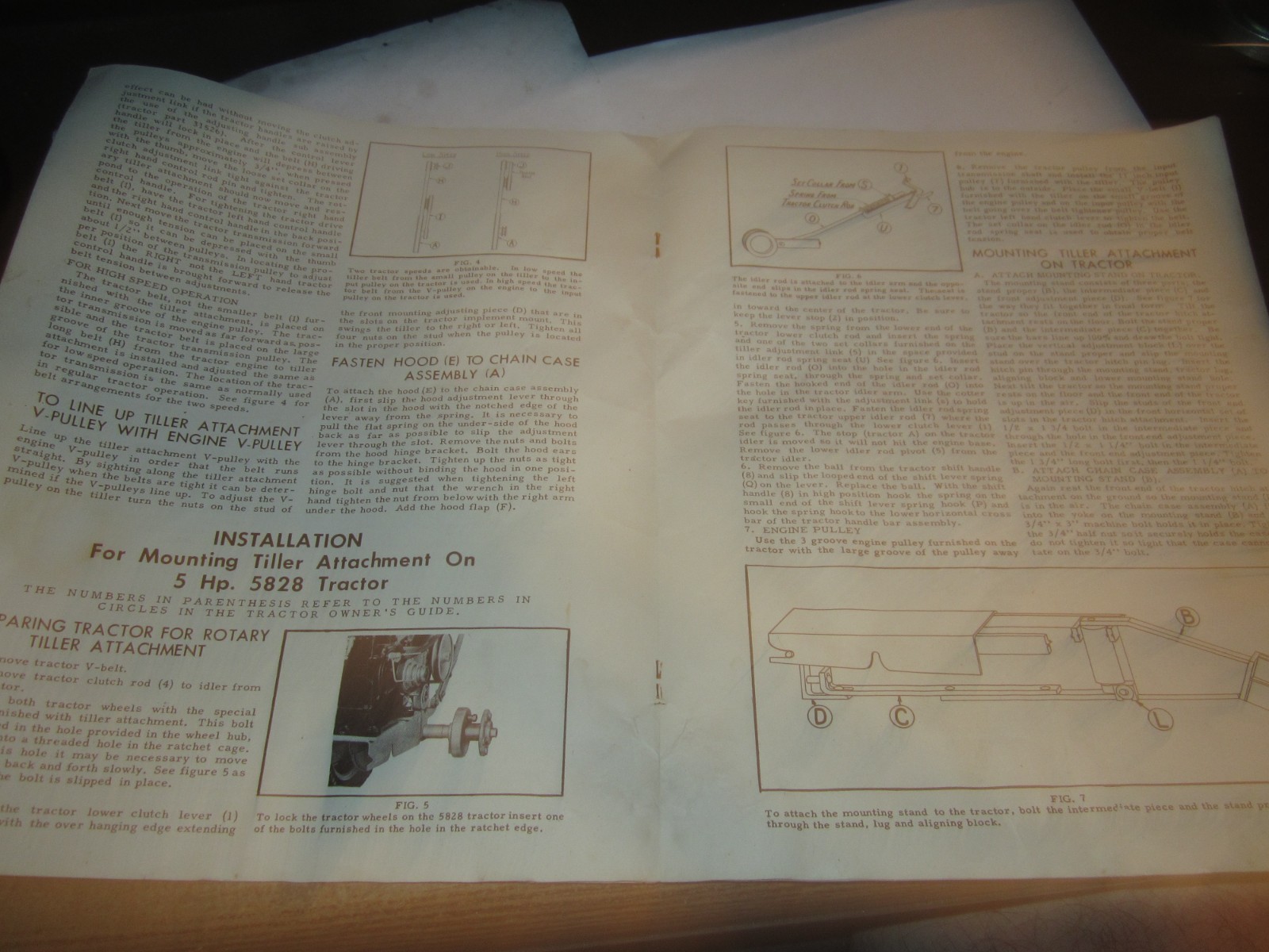 Vintage Wards ROTARY TILLER ATTACHMENTS Montgomery Ward Tractor Owner’s Guide