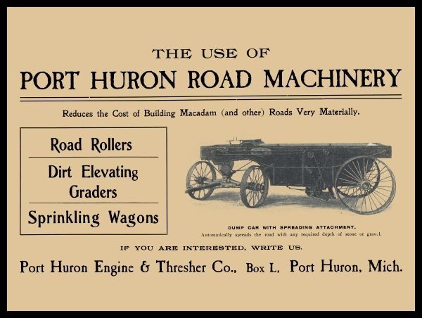 1901 Port Huron Engine & Thresher Co. Dump Cart Spreader NEW METAL SIGN: 9×12″