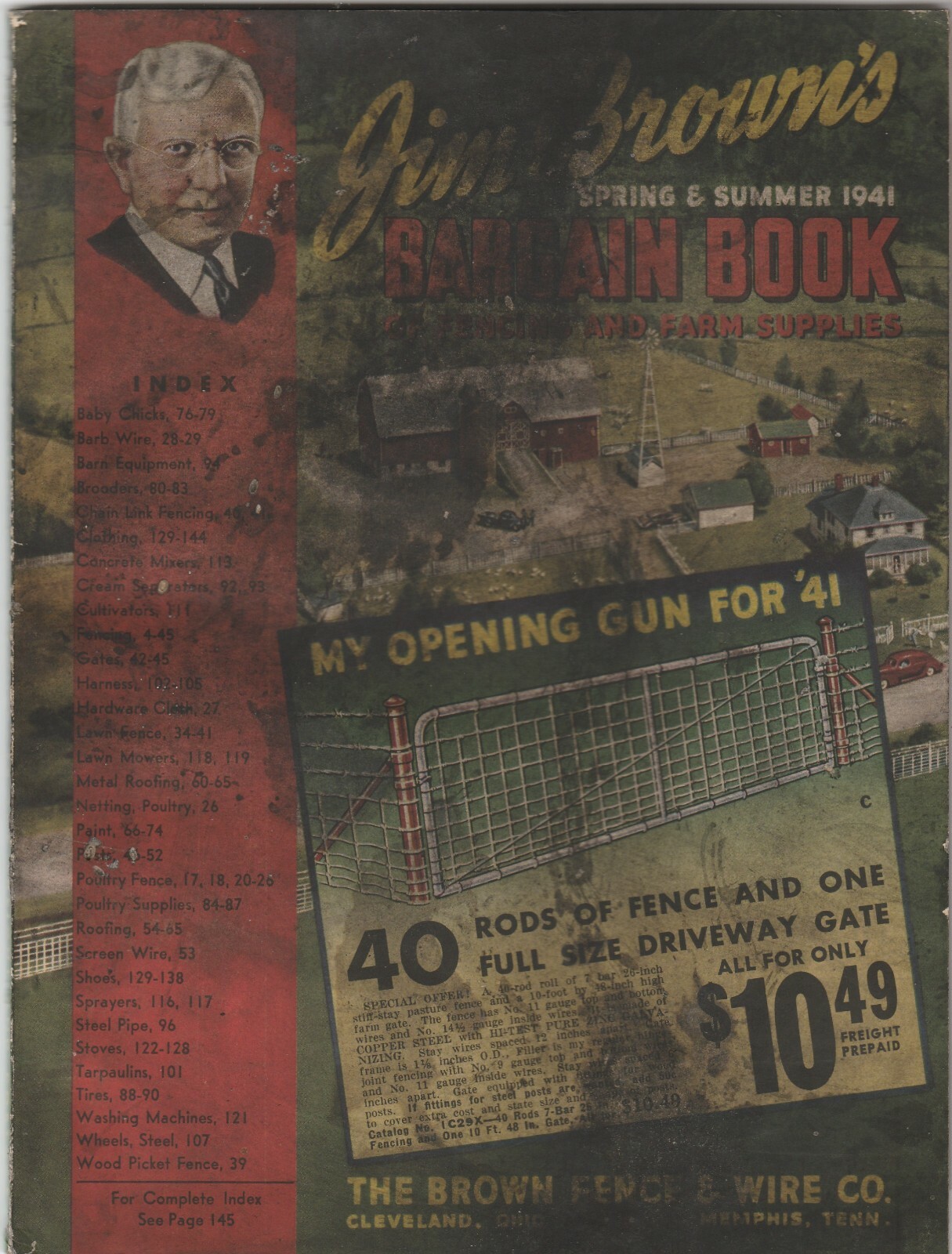 1941 Jim Brown’s Bargain Book Fence and Farm Catalog
