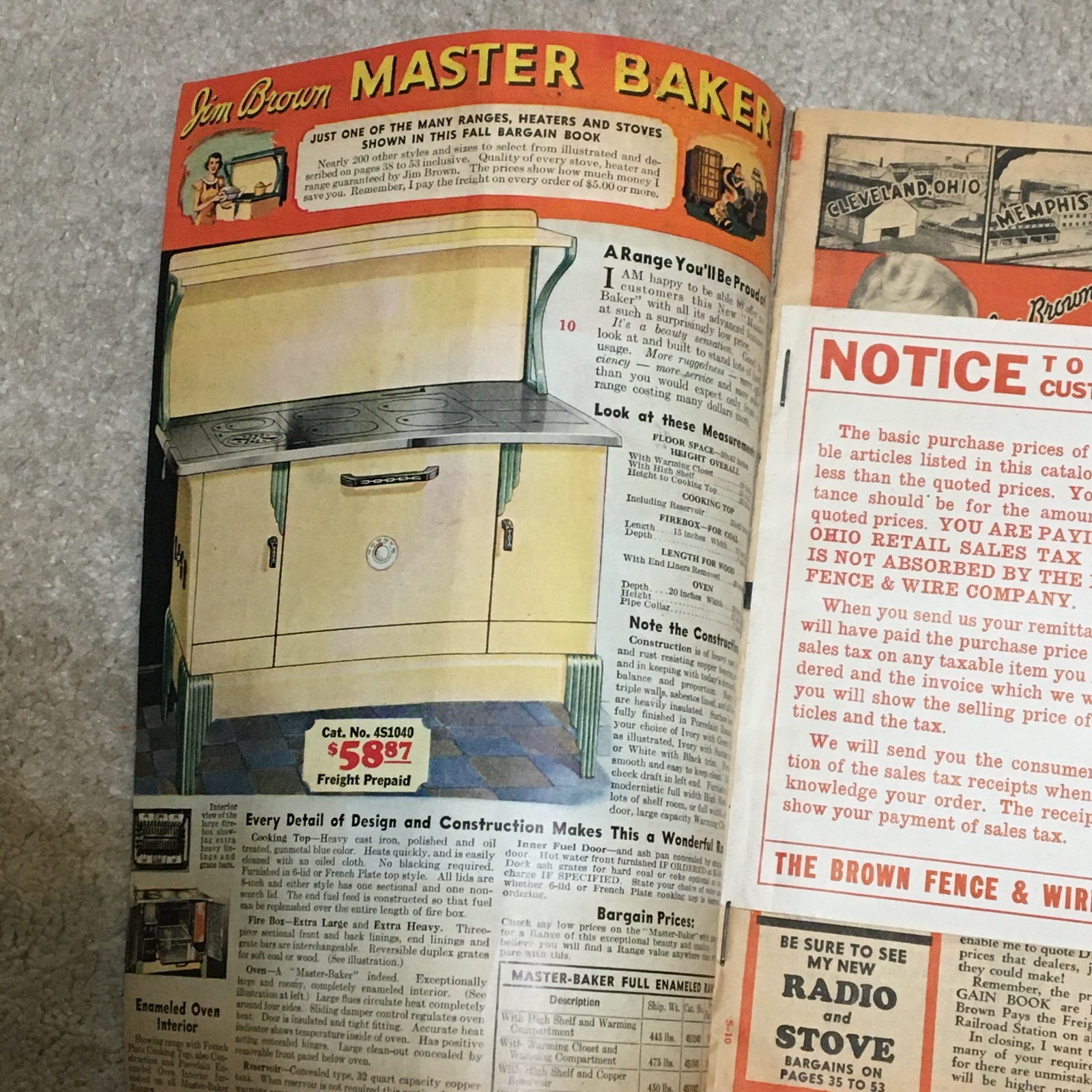 Vntg 1935 Jim Brown’s Bargain Book Catalog, Tools Fence Heater Range Paint Roof