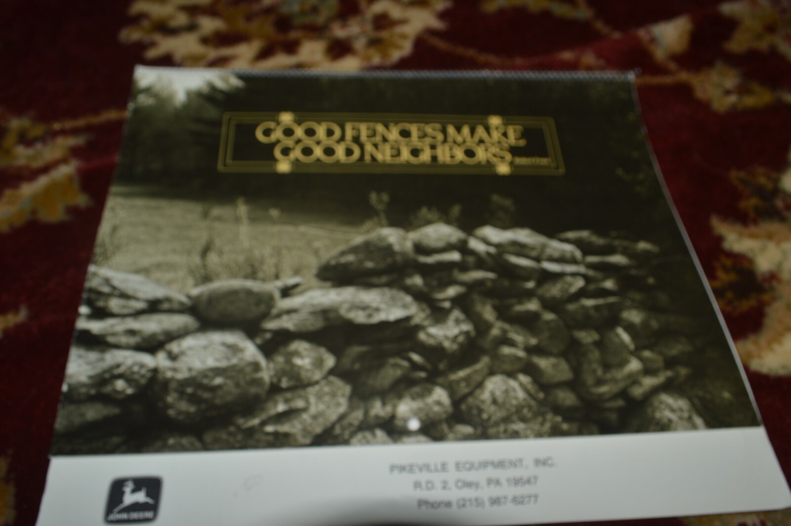 John Deere 1983 Calendar Pikeville Equipment Brochure FCCA