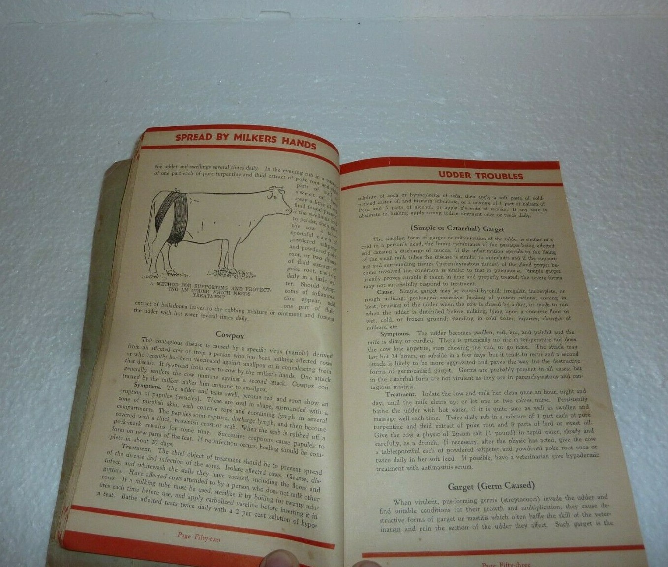 1938 Hoard’s Dairymen First Aid Treating Common Ailments of Farm Animals M-2