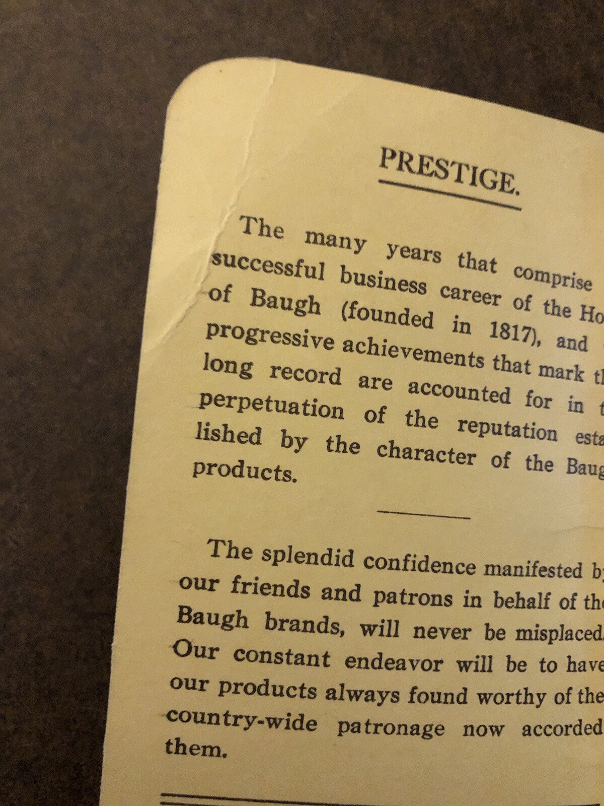 Vtg Baugh’s Fertilizer Advertising pocket notebook Paper Animal Bone Manures