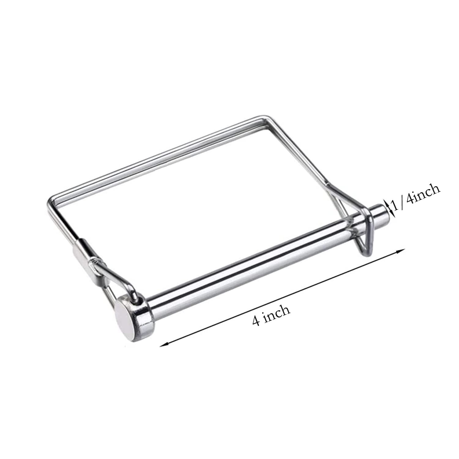 10 Pack Heavy Duty 1/4×4 Inch Trailer Coupler Pin Wire Lock Pin PTO Shaft Hitch