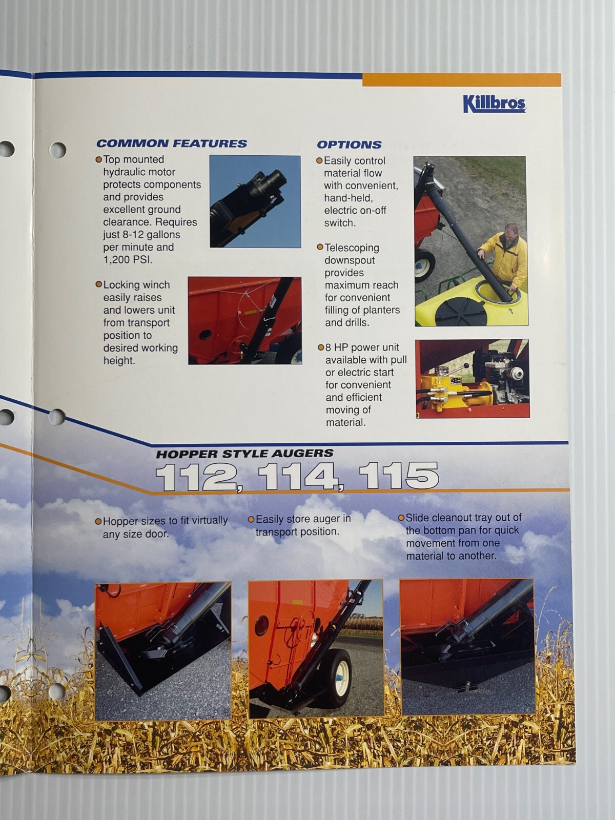 Killbros Gravity Box Auger Sales Brochure *2007* (Showroom Book)