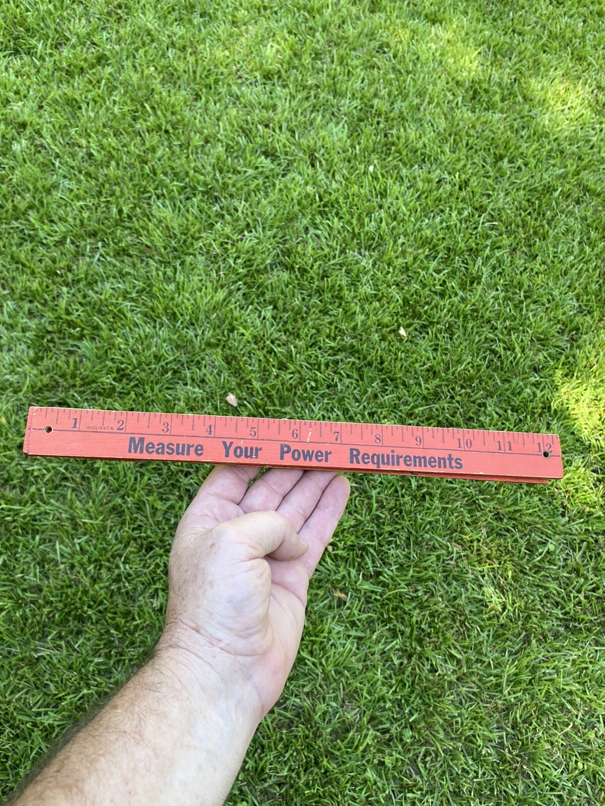 VINTAGE ADVERTISING HINGED YARDSTICK WILLS DIESEL HARVEY LOUISIANA DEUTZ ENGINES